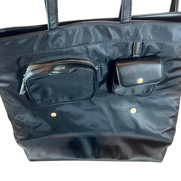 Dream Control Black Pocket Tote Bag - Picture 3 of 7